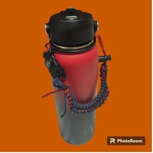 Hydroflash bottle paracord handle carrier with Compass